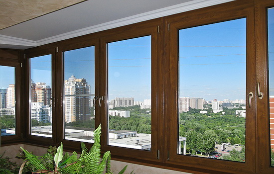 Ламинированные окна ПВХ в квартире